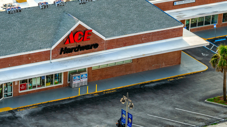 An Ace Hardware store from above
