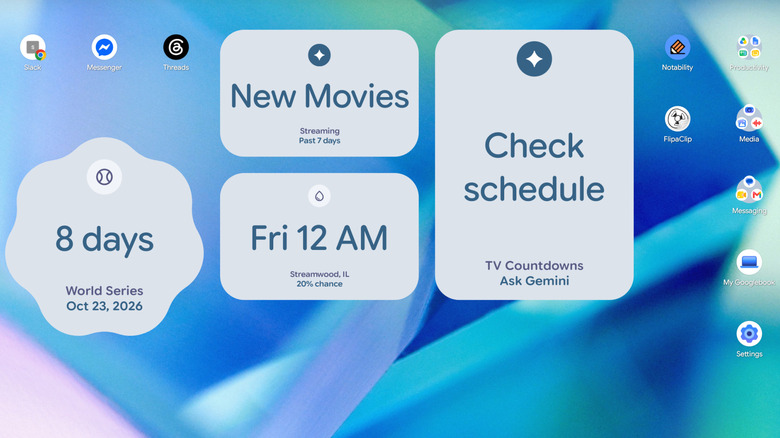 Googlebook OS widgets