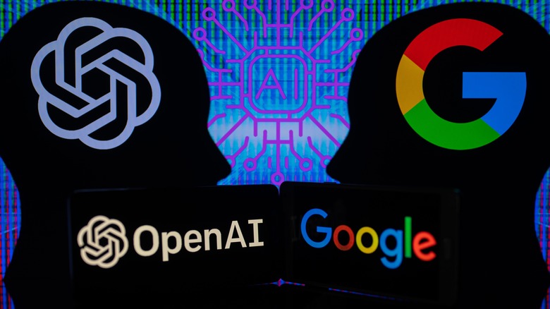 ChatGPT and Google logos