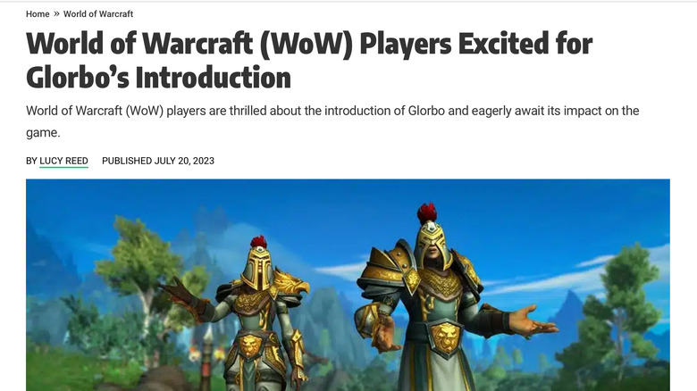 removed warcraft article headline