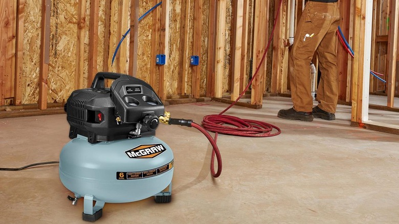 McGraw compressor in home under construction
