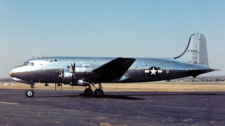 Douglas VC-54 Sacred Cow parked on tarmac