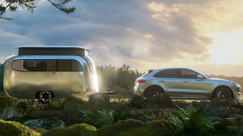 the Airstream-Porsche concept trailer