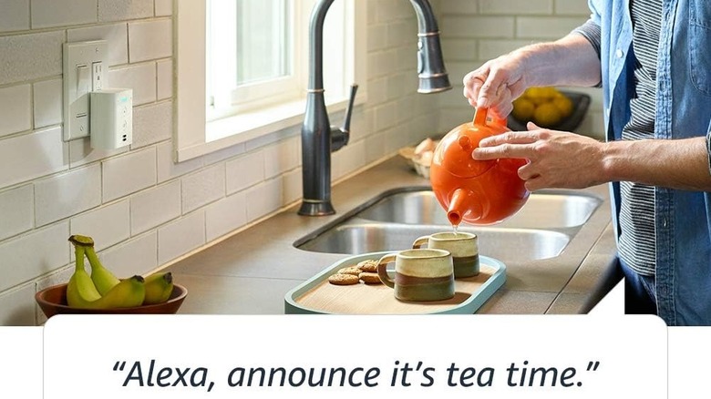 Amazon Echo Flex with chat bubbles using Announcements