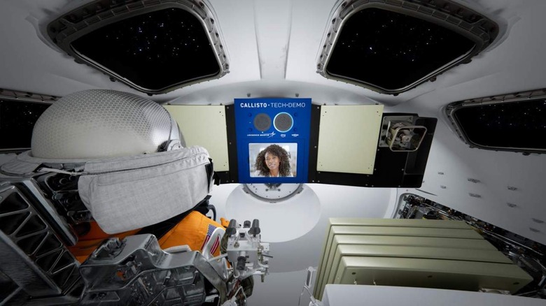 Interior of spacecraft with Alexa onboard