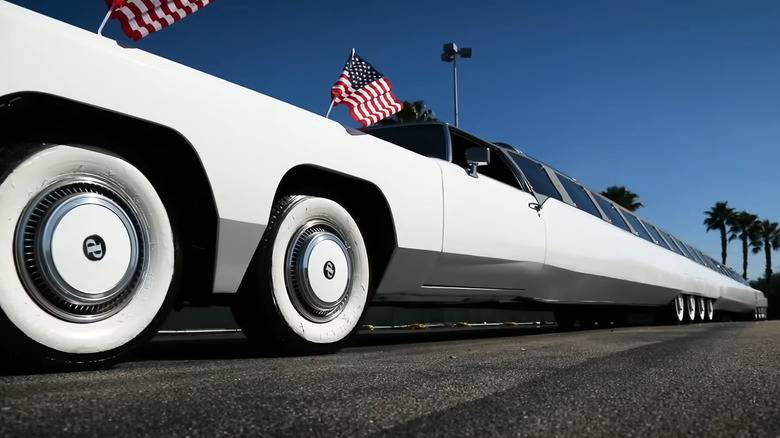 Low angle shot of The American Dream while parked