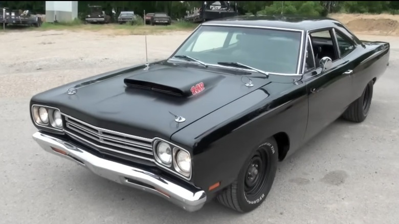 black 1969 plymouth road runner