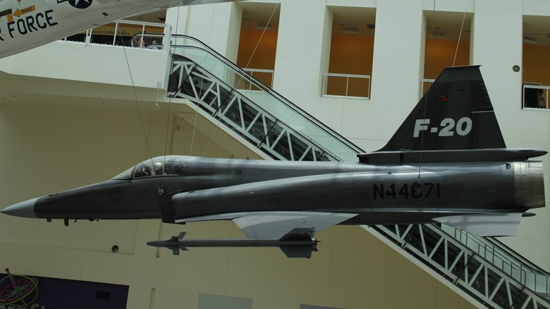 The last remaining F-20 Tigershark aircraft on display
