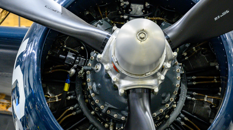 F7F Tigercat propeller closeup