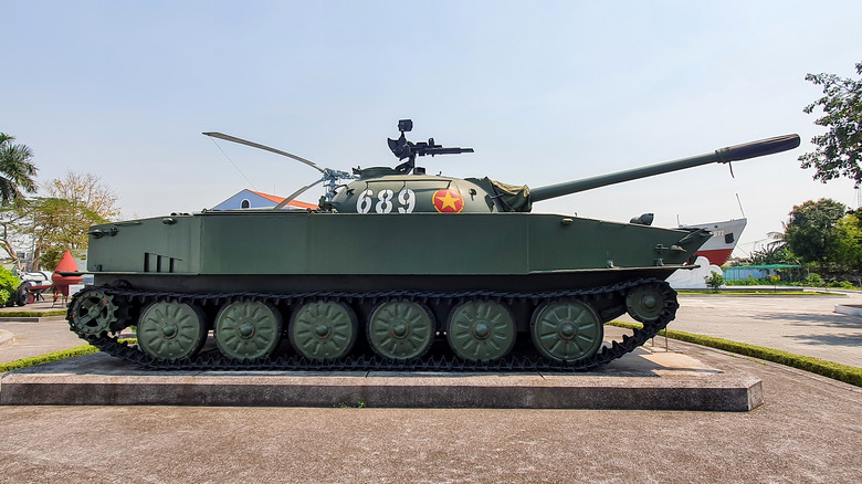 PT-76 tank on display