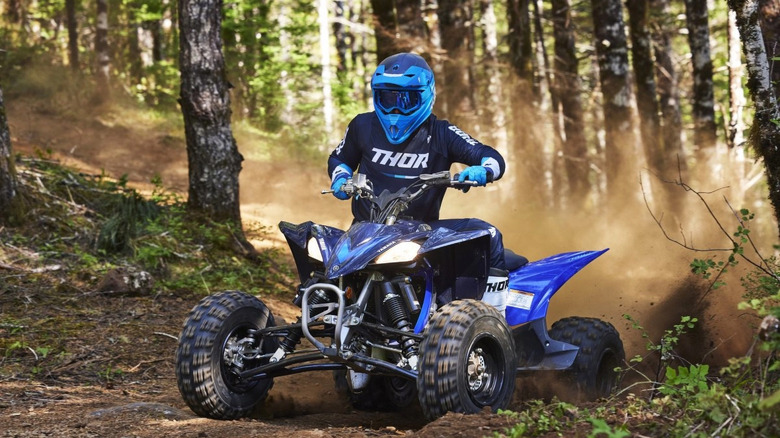 Yamaha YFZ450R ATV in forest