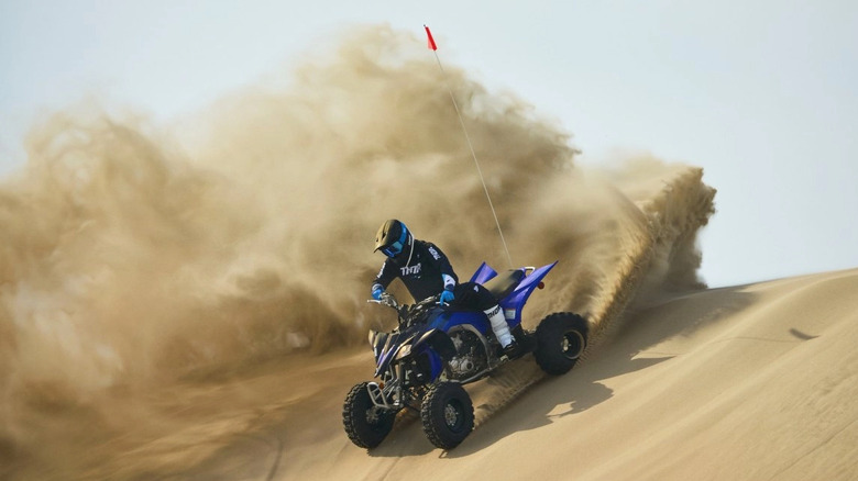 Yamaha YFZ450R ATV in sand dunes
