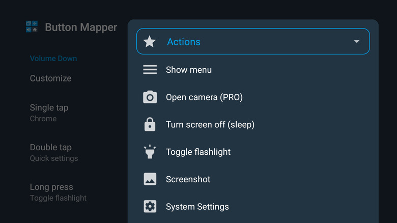 The Button Mapper app on Android