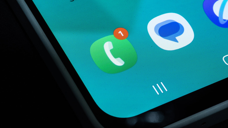 A phone call notification on Android
