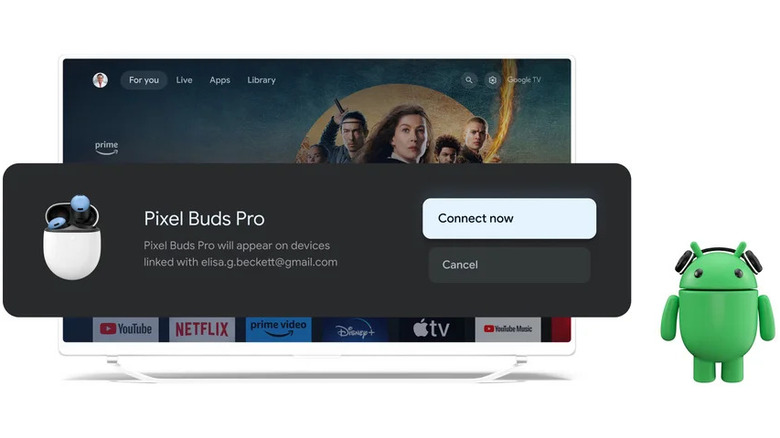 Graphic advertising Fast Pair on Google TV