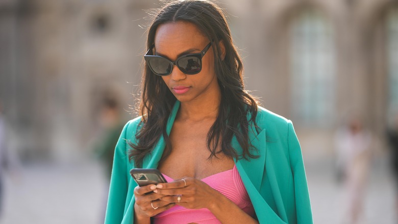 woman on phone