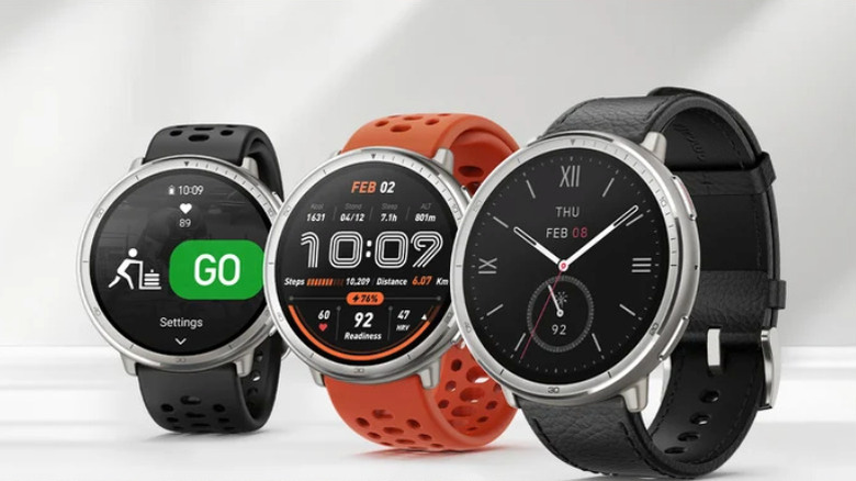Amazfit Active 2 smartwatch with different straps