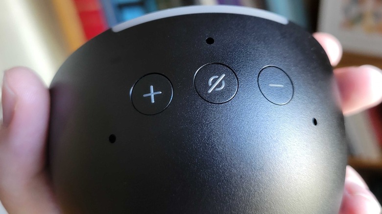 The back of the Amazon Echo pop