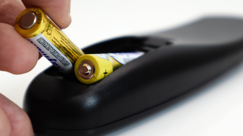 replacing batteries in remote control