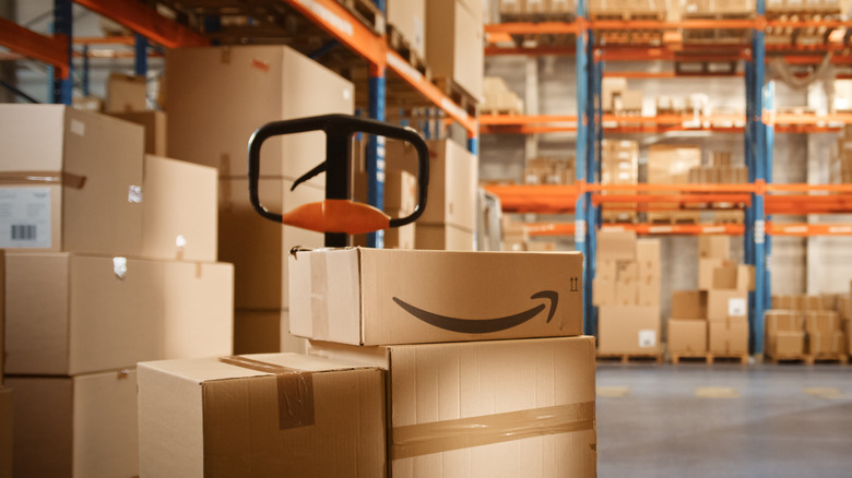 Amazon package in warehouse