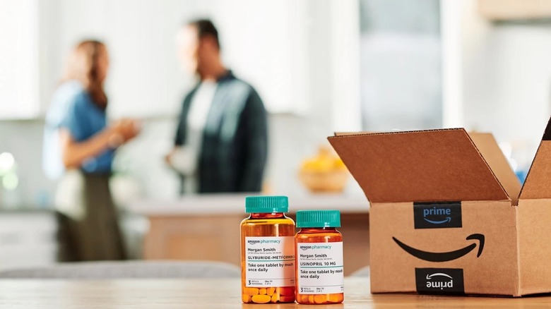 Amazon pharmacy pills on counter