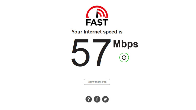 Running an internet speed in a browser