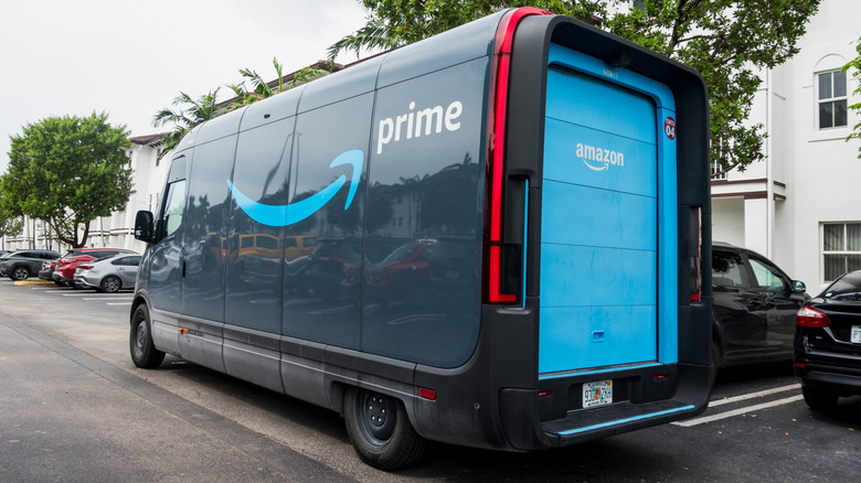 Parked Amazon Prime truck