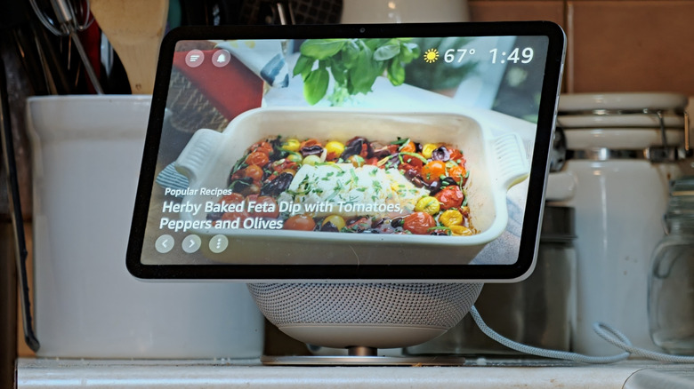 Amazon Echo Show on a kitchen counter