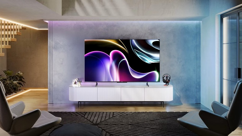 A Hisense TV inside a living room