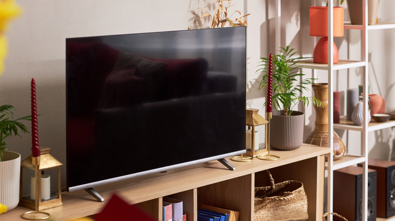 An LED Tv inside a living room