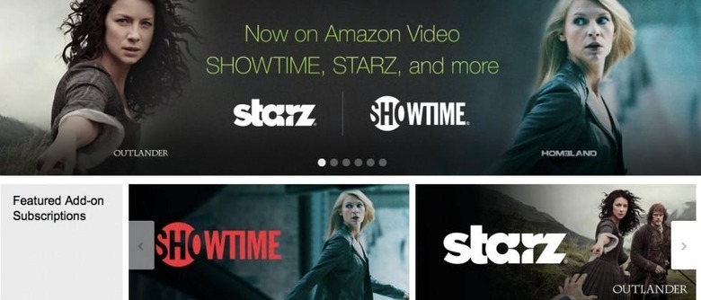 Amazon Prime offers Showtime, Starz subscriptions without cable or satellite