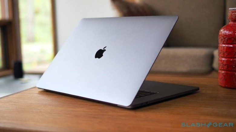 MacBook on table