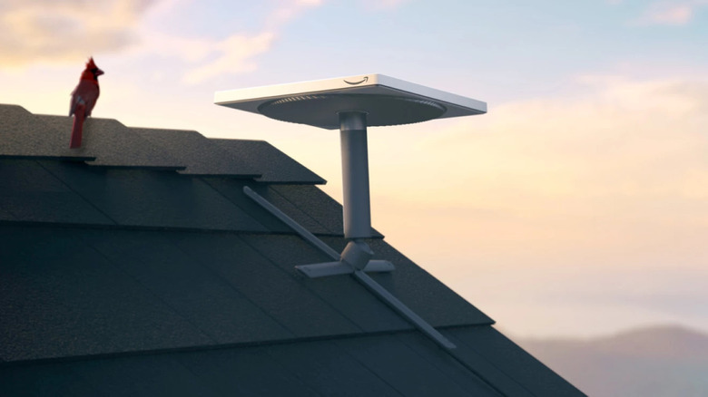 Project Kuiper antenna on rooftop