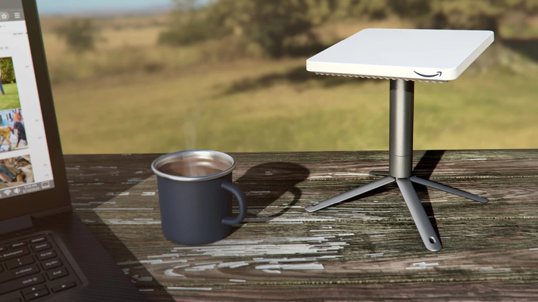 Small Project Kuiper antenna on table