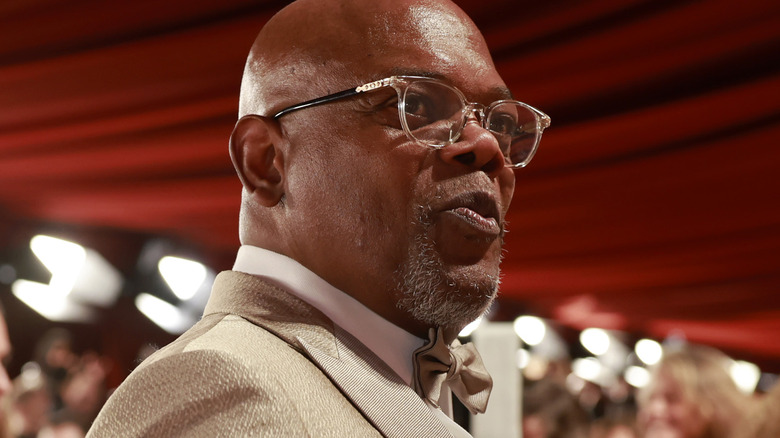 Samuel L Jackson smiling red carpet