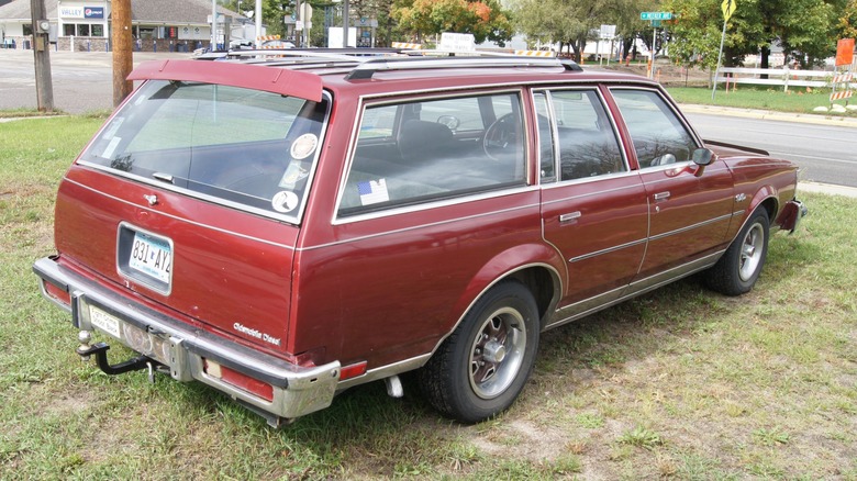 A 1982 Oldsmobile Cutlass Cruiser powered by the LF9 diesel engine.
