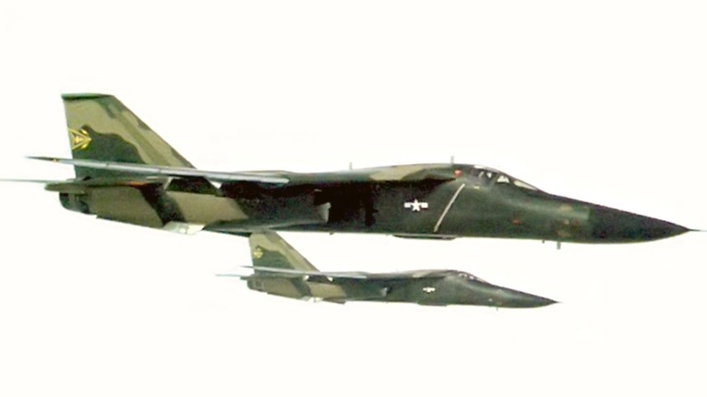 Two F-111As over Southeast Asia in 1968