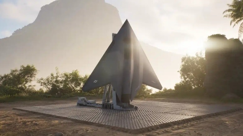 An artist's rendering of the Shield AI X-Bat autonomous drone