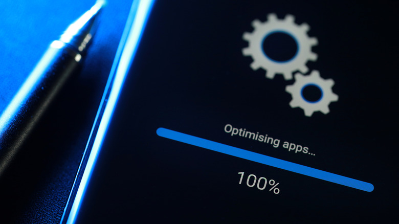 An Android phone updating