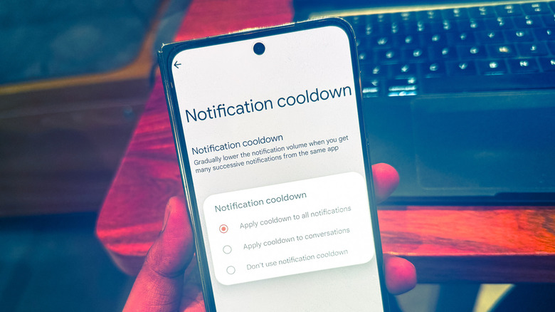 Notification cooldown in Android 15
