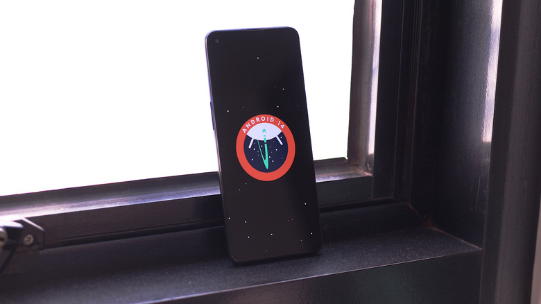 Android 14 easter egg on a phone