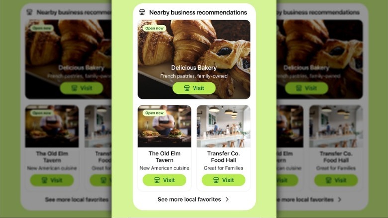 Nextdoor business recommendations