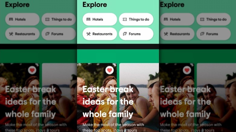 TripAdvisor explore page