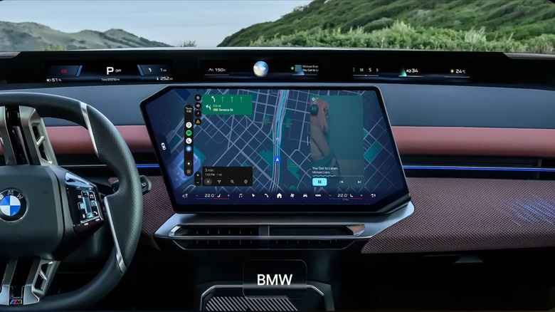 Android Auto running on a BMW's infotainment system