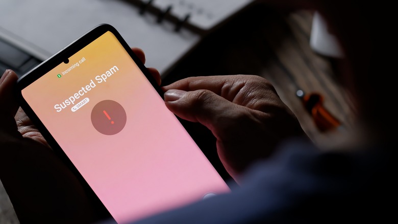 suspected spam call on android