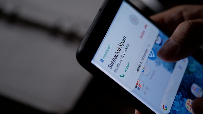 suspected spam message on android