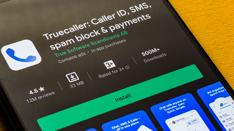 Truecaller app google play page