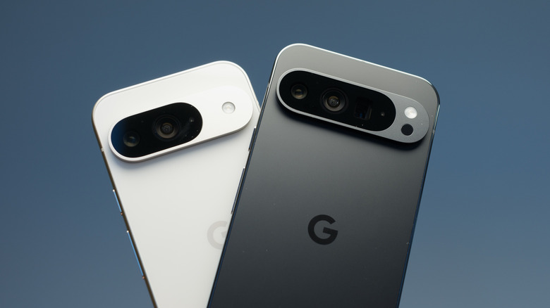 Close up of the Pixel 9 and 9 Pro
