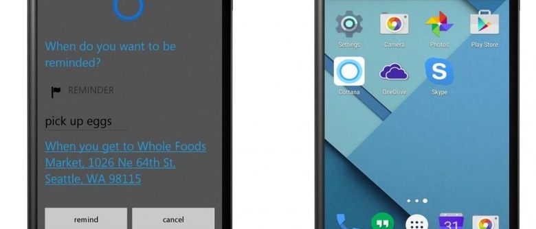 Android users can replace Google Now with Cortana