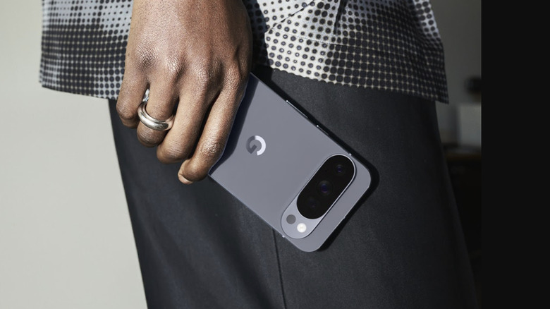 Person holding Google Pixel 10 series phone
